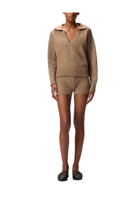 V-neck jumper with rhinestones PINKO | sweaters | 105684 A2U4C3Z